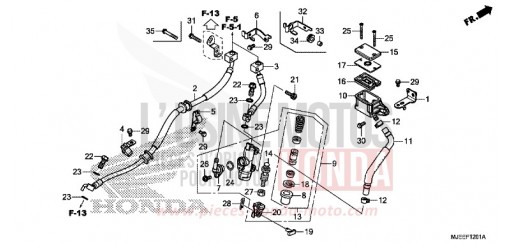 REAR BRAKE MASTER CYLINDER (CB650FA) CB650FAJ de 2018